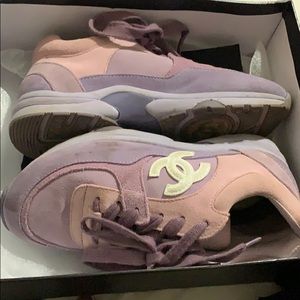 chanel purple sneakers